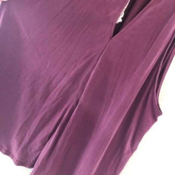 Boutique Victoria & Sophia Dark Wine Red High Neck Halter Tank Top S - Picture 4 of 4